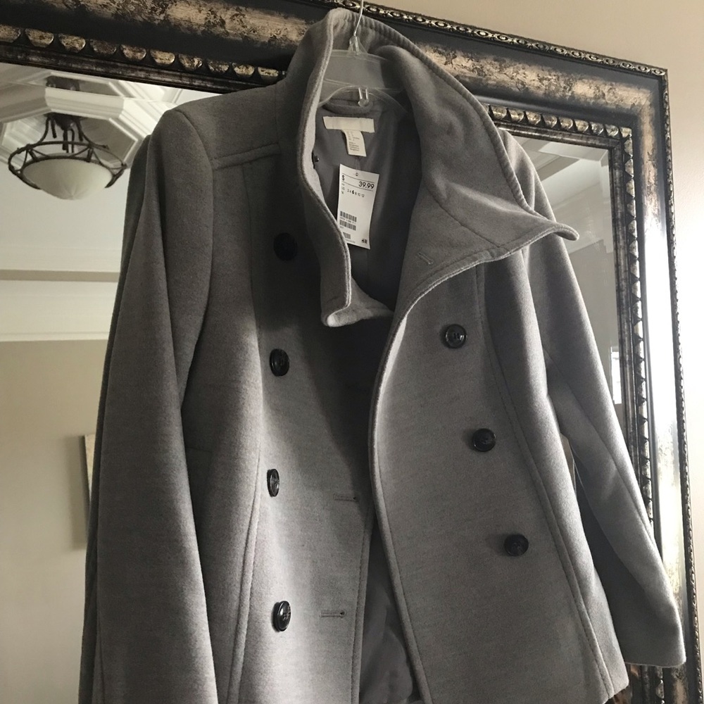 BRAND NEW soft Grey Peacoat NW!!!